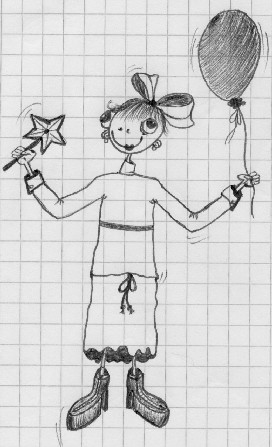 a girl with lolipop