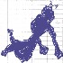 a blue silhouette