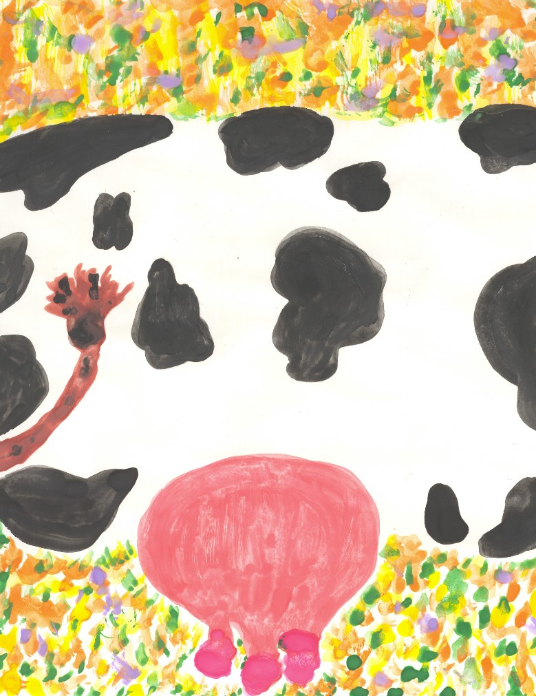 watercolour cow